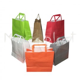 Bolsa papel asa 18x21+8. Cx250