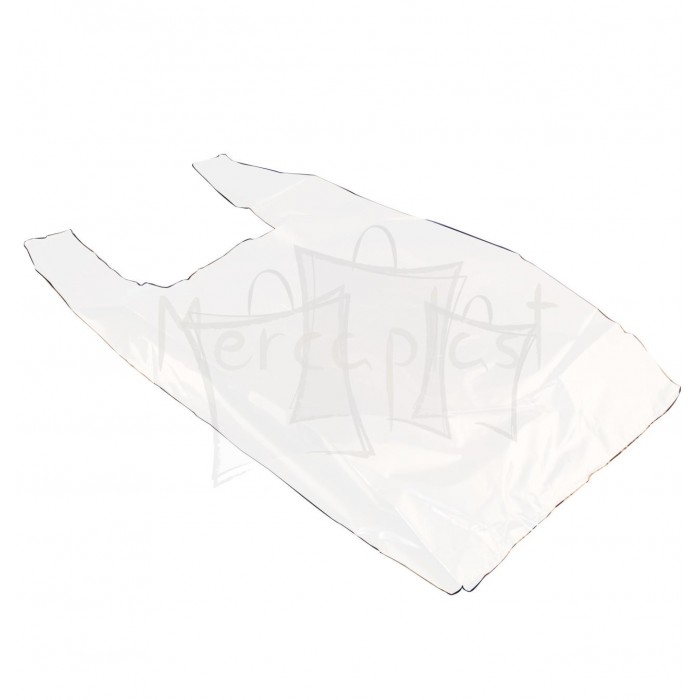 Bolsa asa camiseta 42x53 Blanca (Reci 70% 1kg). Cx24