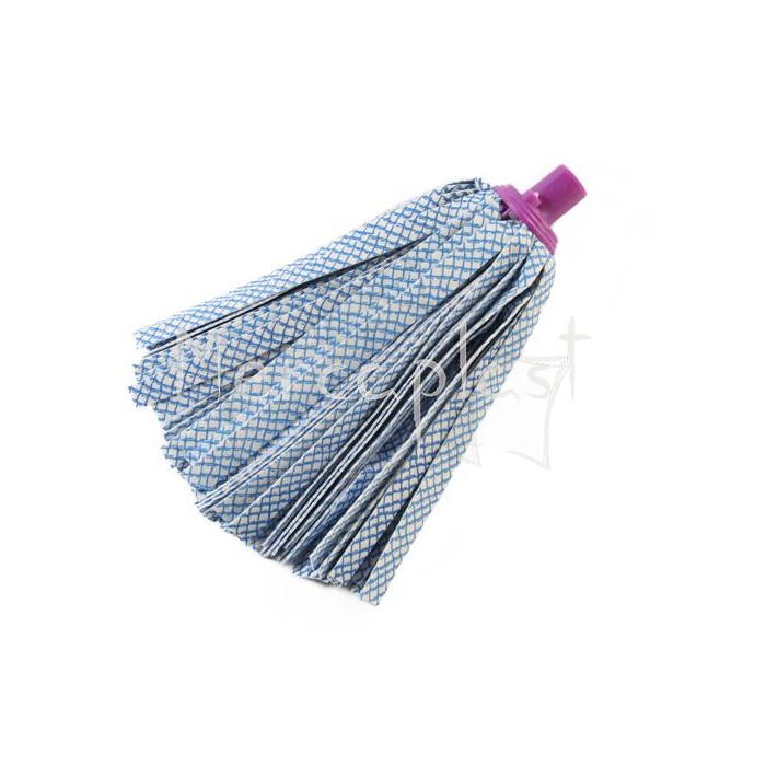 Fregona microfibra AZUL TIRAS PLUS CX24
